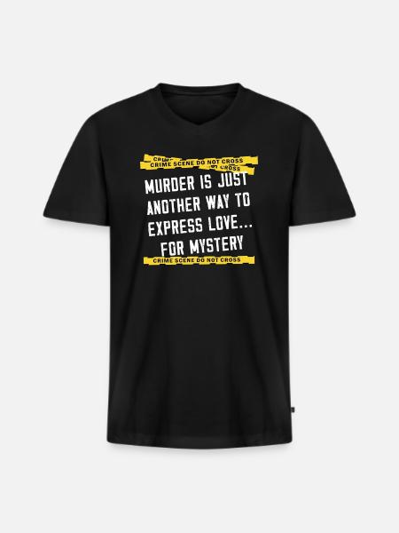 Murder Mystery Dinner Fun Night - Men's Premium Organic T-shirt with V-neck - black