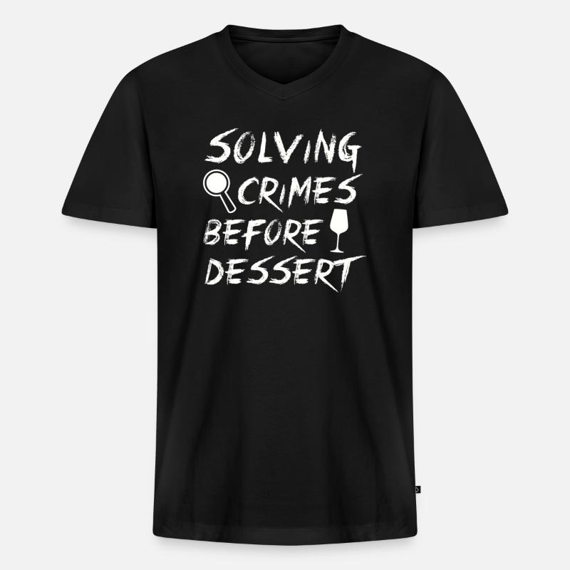 Murder Mystery Dinner Fun Night - Men's Premium Organic T-shirt with V-neck - black