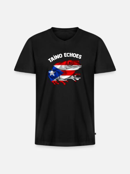 Taíno Echoes Caribbean Ancestry Pride - Men's Premium Organic T-shirt with V-neck - black