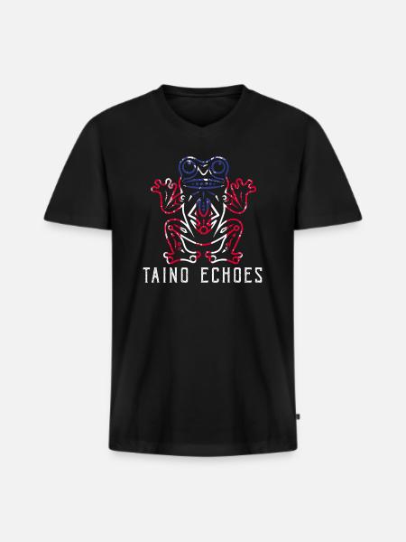 Taíno Echoes Caribbean Ancestry Pride - Men's Premium Organic T-shirt with V-neck - black
