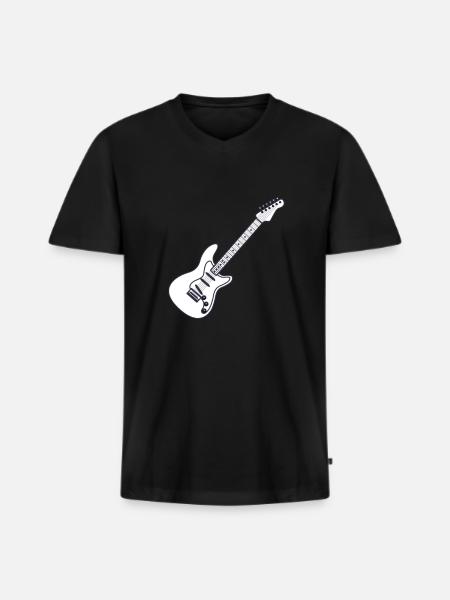 Guitarist - Guitar - Men's Premium Organic T-shirt with V-neck - black