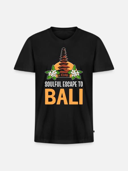 Bali - Men's Premium Organic T-shirt with V-neck - black