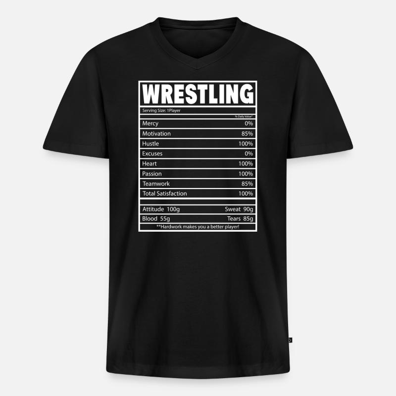 Ringen - Männer Premium Bio T-Shirt mit V-Ausschnitt - Schwarz