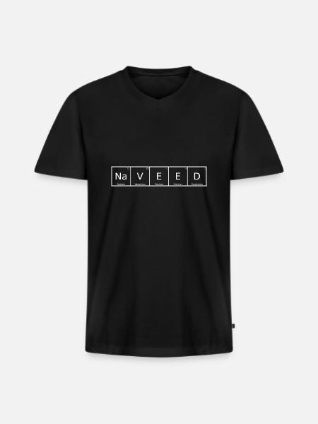 Naveed Name First Name Chemistry Periodic Table Elements - Men's Premium Organic T-shirt with V-neck - black