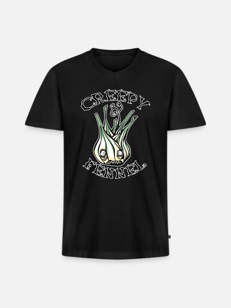 Creepy fennel - Men's Premium Organic T-shirt with V-neck - black