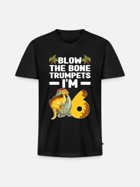 Dinosaur Children - Men's Premium Organic T-shirt with V-neck - black