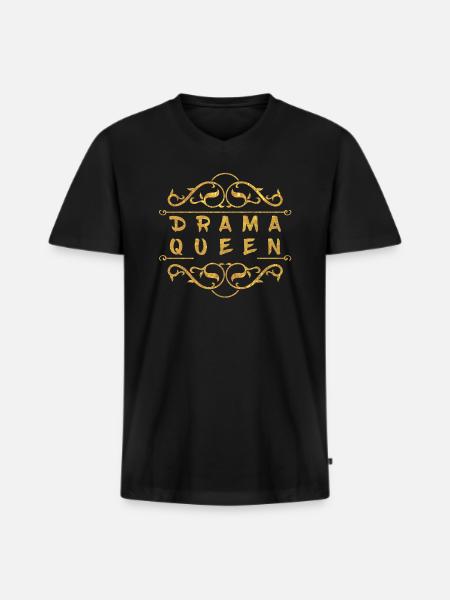 Drama Queen - Men's Premium Organic T-shirt with V-neck - black
