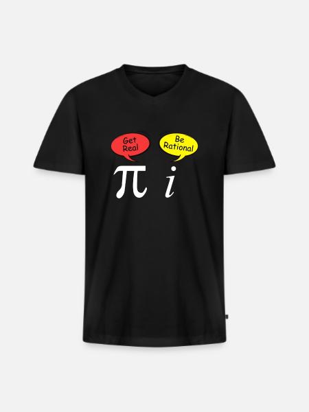 Komplekse tal Joke irrationelle Tal Matematik - Premium økologisk T-shirt med V-hals til mænd - sort