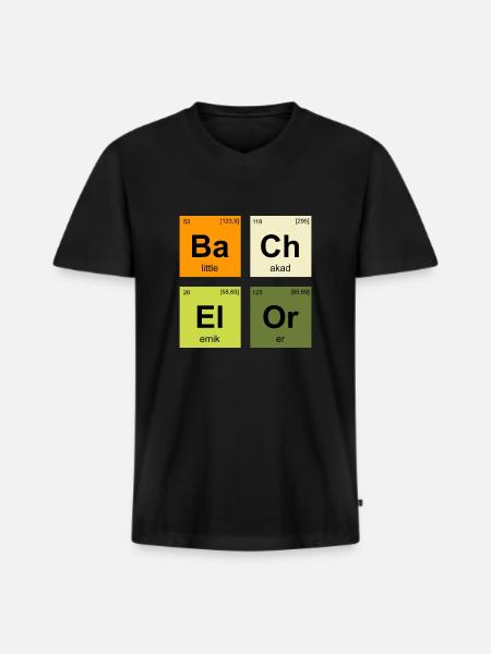 Baccalauréat Baccalauréat - T-shirt encolure en V Premium bio Homme - noir