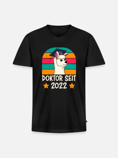 Docteur depuis 2022 Thèse de thèse de doctorat - T-shirt encolure en V Premium bio Homme - noir