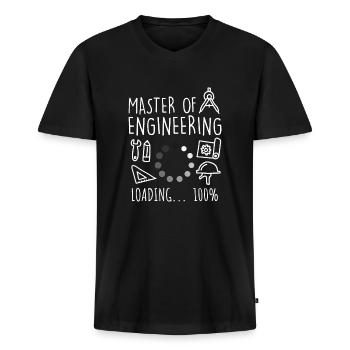 Master of Engineering Master Abschluss - Männer Premium Bio T-Shirt mit V-Ausschnitt - Schwarz - Vorne - Nico (187cm)