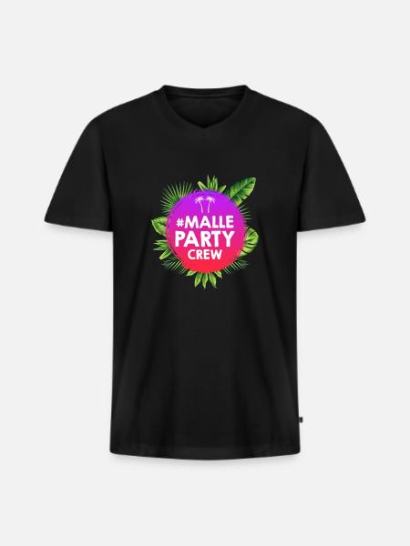Malle Party Crew - Men's Premium Organic T-shirt with V-neck - black