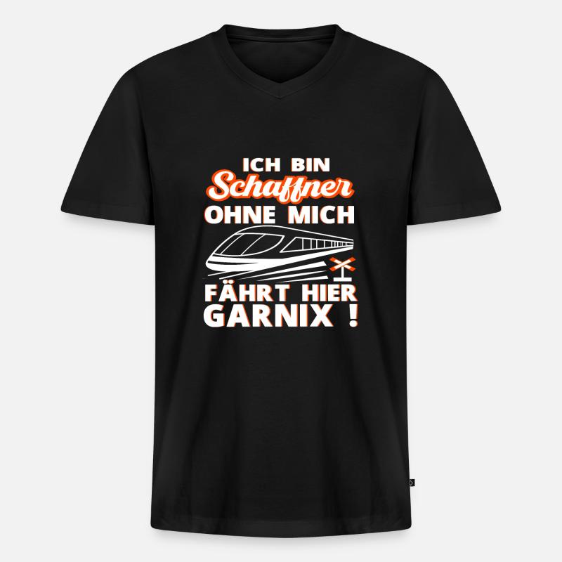 Dirigent Dirigent Railway Profession Arbejde Gave - Premium økologisk T-shirt med V-hals til mænd - sort
