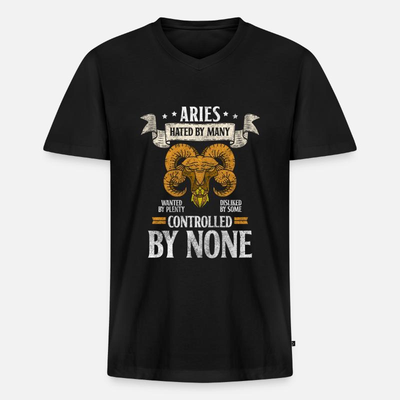 Sternzeichen Konstellation Minerva - Männer Premium Bio T-Shirt mit V-Ausschnitt - Schwarz