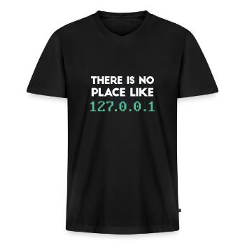 Informatiker Informatik Programmierer Nerd Geek - Männer Premium Bio T-Shirt mit V-Ausschnitt - Schwarz - Vorne - Nico (187cm)