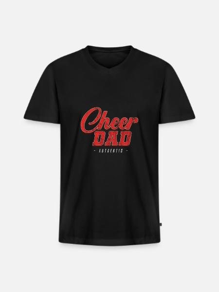 Cheer Dad - Cheerleading - Men's Premium Organic T-shirt with V-neck - black