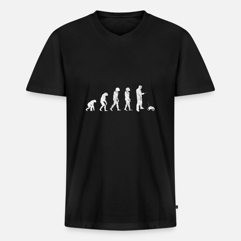 RC Car Evolution - Männer Premium Bio T-Shirt mit V-Ausschnitt - Schwarz