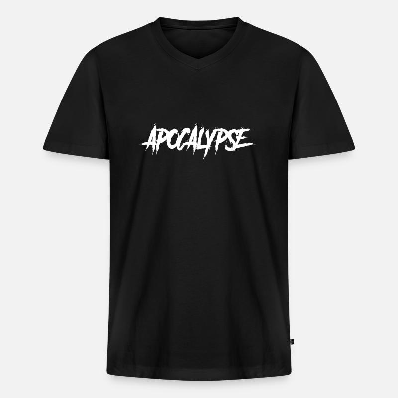 Apokalypse - Männer Premium Bio T-Shirt mit V-Ausschnitt - Schwarz