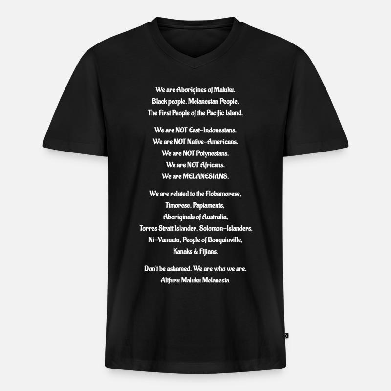 Aborigines oder Maluku - Männer Premium Bio T-Shirt mit V-Ausschnitt - Schwarz