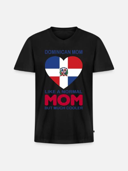 Dominican Republic - Men's Premium Organic T-shirt with V-neck - black