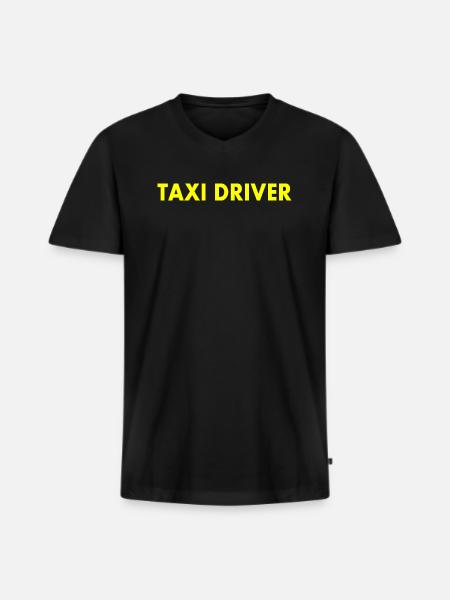 Taxi driver - Men's Premium Organic T-shirt with V-neck - black