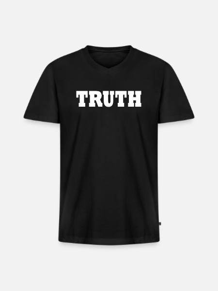 Truth - Men's Premium Organic T-shirt with V-neck - black