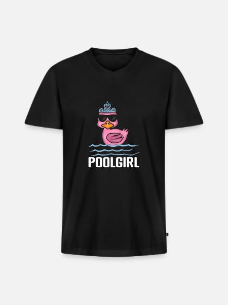 Bademeister - Männer Premium Bio T-Shirt mit V-Ausschnitt - Schwarz