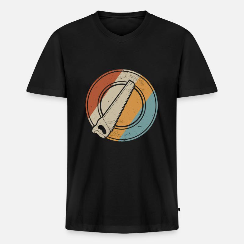 Dachdecker geschenk dachdeckermeister - Männer Premium Bio T-Shirt mit V-Ausschnitt - Schwarz