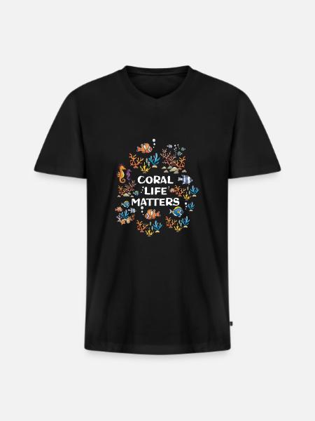Aquarianer Aquarium - Männer Premium Bio T-Shirt mit V-Ausschnitt - Schwarz
