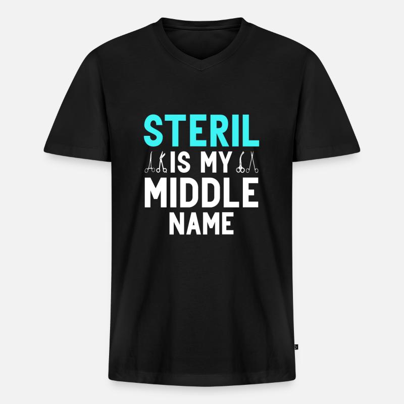 Sterile Processing Technician - Men's Premium Organic T-shirt with V-neck - black