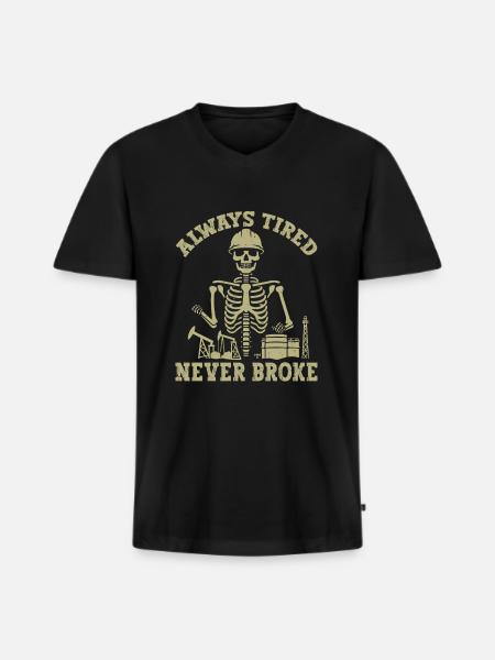 Olieklædt arbejder Olierig arbejder - Premium økologisk T-shirt med V-hals til mænd - sort