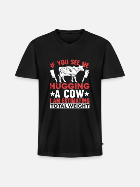 Butcher Butchery - Männer Premium Bio T-Shirt mit V-Ausschnitt - Schwarz