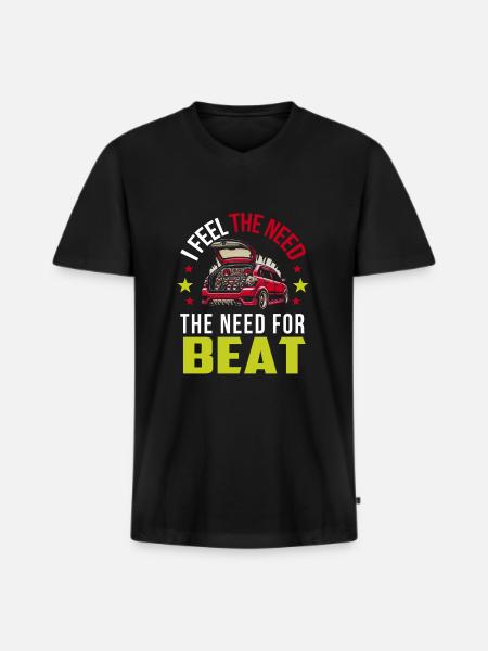 Car audio - Männer Premium Bio T-Shirt mit V-Ausschnitt - Schwarz
