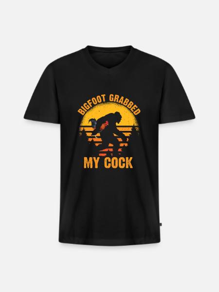 Chicken Rooster - Männer Premium Bio T-Shirt mit V-Ausschnitt - Schwarz