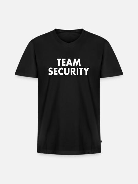 Team security - Men's Premium Organic T-shirt with V-neck - black