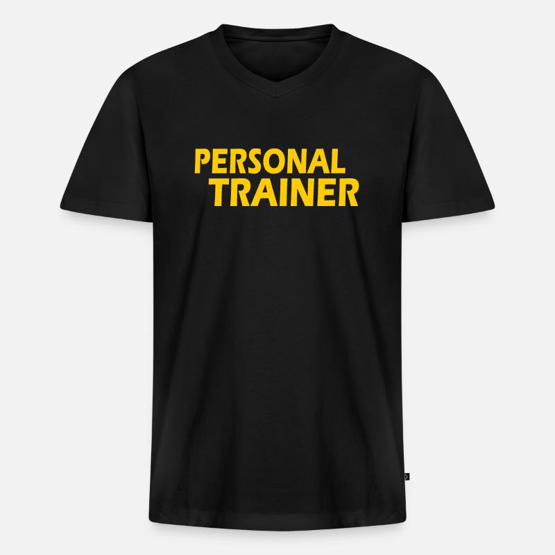 Personal trainer - Männer Premium Bio T-Shirt mit V-Ausschnitt - Schwarz