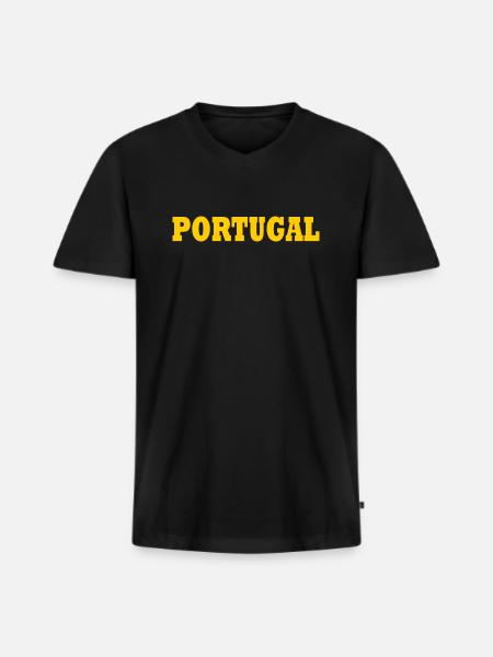 Portugal - Men's Premium Organic T-shirt with V-neck - black