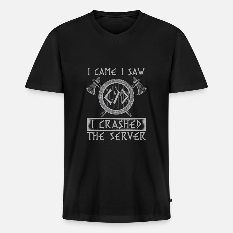 Programmierer Coder Software Entwickler - Männer Premium Bio T-Shirt mit V-Ausschnitt - Schwarz