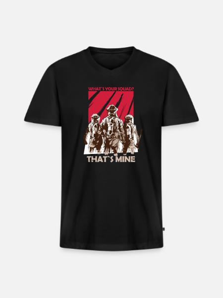 Firefighter Squad Fireman - Men's Premium Organic T-shirt with V-neck - black