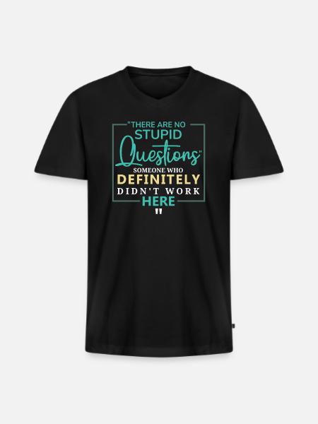 Sarcastic Coworker Ironic Saying - Men's Premium Organic T-shirt with V-neck - black