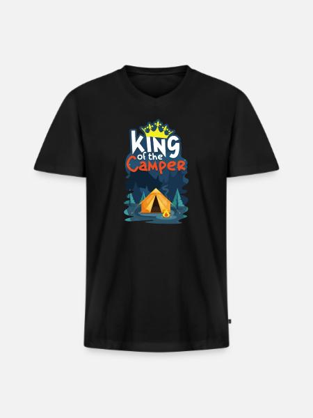 camper - Men's Premium Organic T-shirt with V-neck - black
