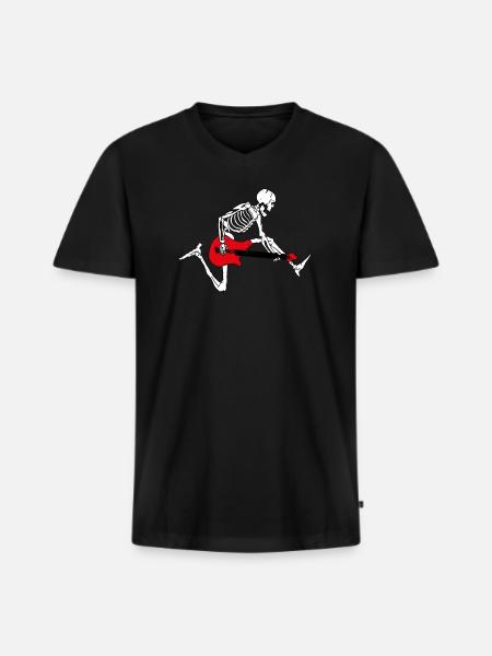 Guitar skeleton - Men's Premium Organic T-shirt with V-neck - black