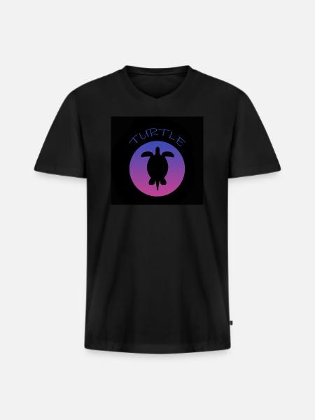 Schildkröte Turtle - Men's Premium Organic T-shirt with V-neck - black