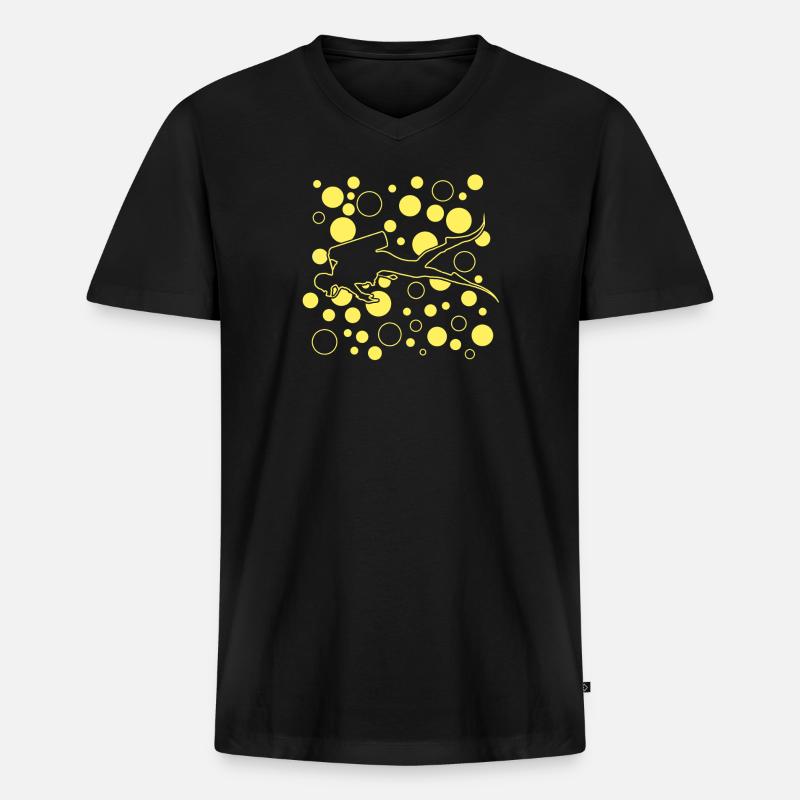 diving tauchen - Männer Premium Bio T-Shirt mit V-Ausschnitt - Schwarz