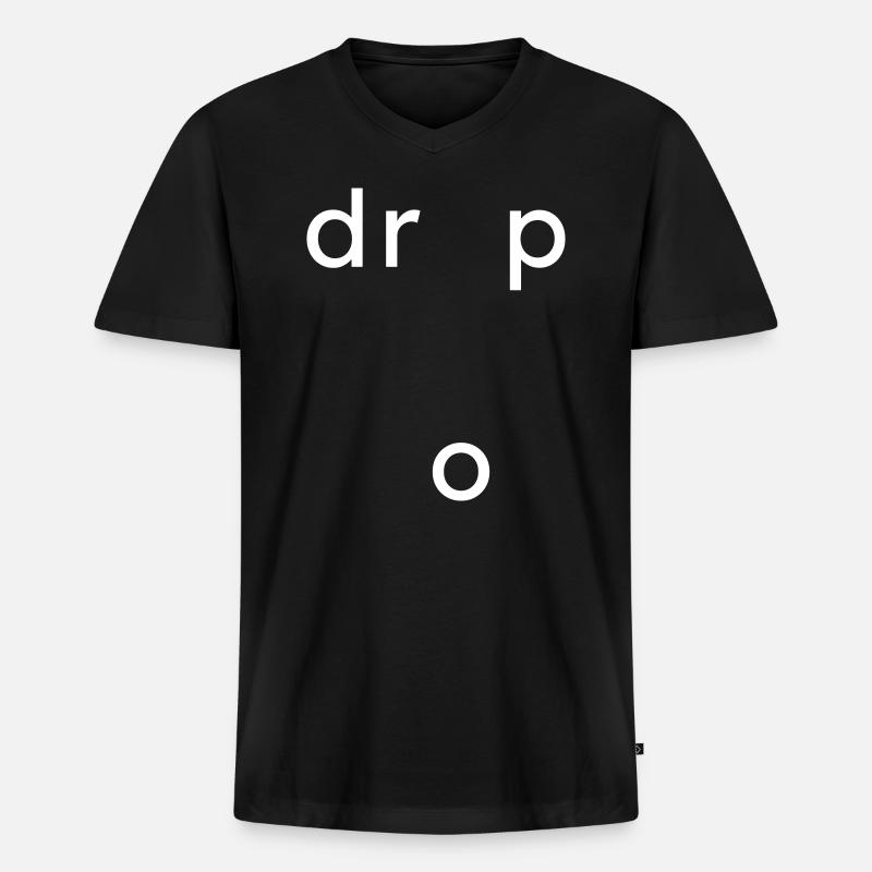 Drop Geschenk - Männer Premium Bio T-Shirt mit V-Ausschnitt - Schwarz