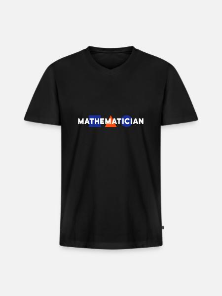 Mathematician (square, triangle, circle) - Men's Premium Organic T-shirt with V-neck - black