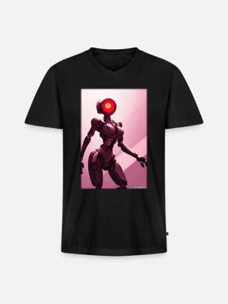 Robot Future Science Sci-Fi Machine - Men's Premium Organic T-shirt with V-neck - black