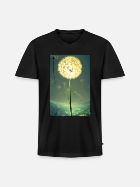 Dandelion Dandelion Asteraceae Flower Spring - Men's Premium Organic T-shirt with V-neck - black