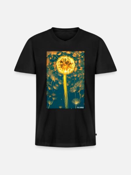 Dandelion Dandelion Asteraceae Flower Spring - Men's Premium Organic T-shirt with V-neck - black