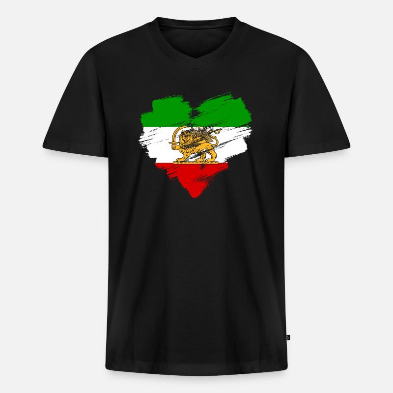 Persien - Männer Premium Bio T-Shirt mit V-Ausschnitt - Schwarz
